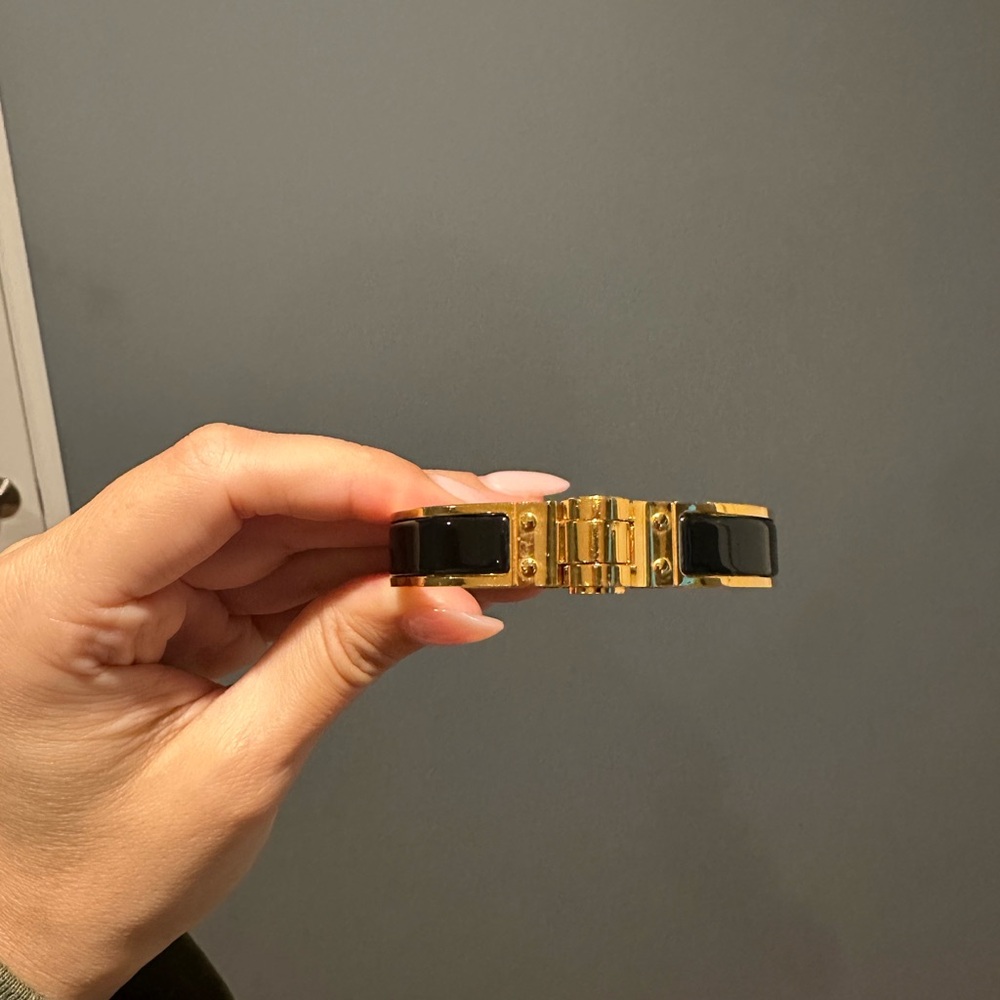 Hermes Gold and Black Bracelet